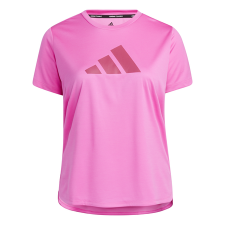 Adidas Training Bos Logo Tee Plus Size "Screaming Pink"