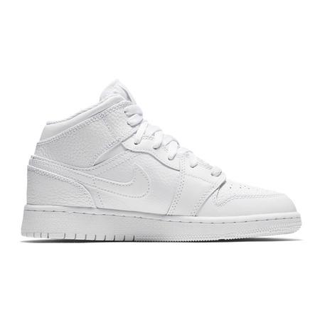 Air Jordan 1 Mid (GS) Shoe "White"