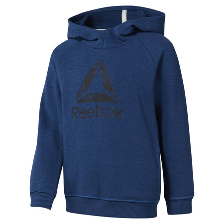 REEBOK BOYS TRAINING ESSENTIALS MARBEL OVER THE HEAD HOODY (BUNKER BLUE)