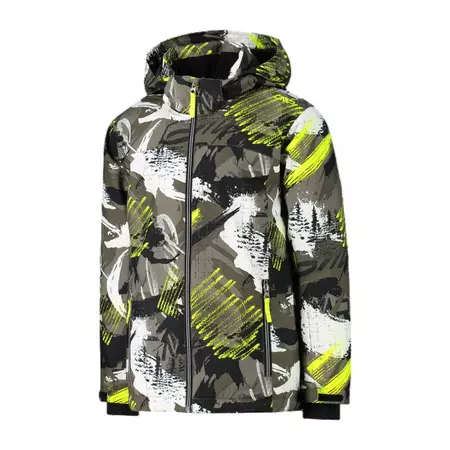 Campagnolo Boy's Freeride Ski Jacket "Olive-Yellow Flujo"