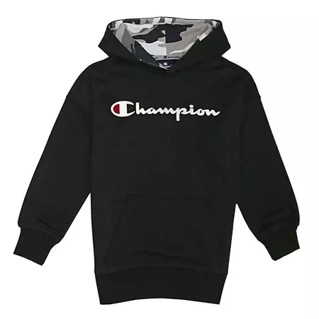 Champion Athletic Kids Classic Logo Hooded (Matt Black)