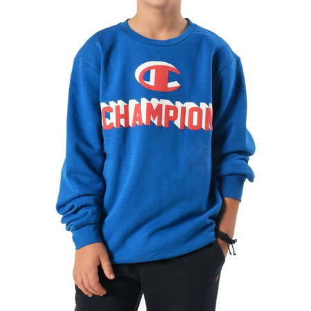 Champion Atlhetic Kids Icon Logo Crewneck Sweatshirt (Blue)