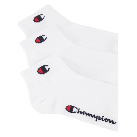 Champion C Logo Quarter Socks 3 Pairs "White"