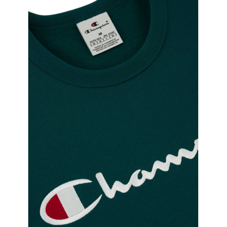 Champion Embroidered Big Logo Crewneck Sweatshirt "Forest Green"