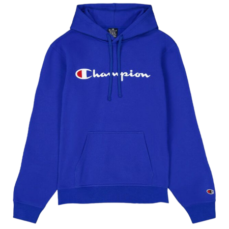 Champion Embroidered Big Logo Fleece Hoodie "Blue"