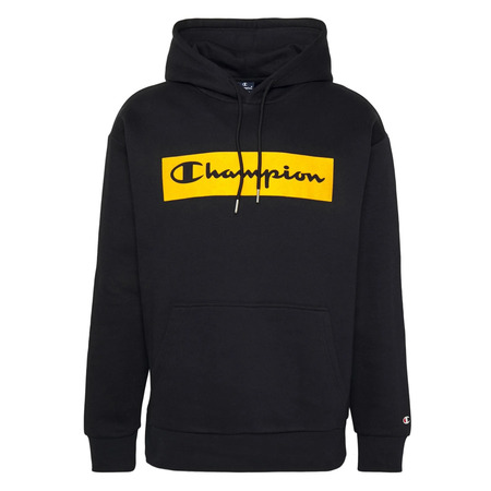 Champion Legacy Script Flock Box Logo Fleece Hoodie "Black"