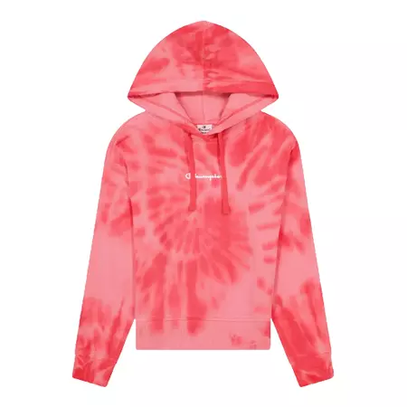 Champion Legacy Wm´s Tie Dye Scrip Logo Hoodie "Red"