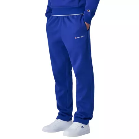 Champion Logo Straight Leg Fleece Joggers "Blue"