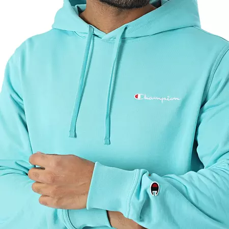 Champion Men's Embroidered Small Logo Hoodie "Turquoise"