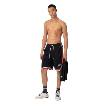 Champion Retro Basketball Mesh Shorts "Black-Red"