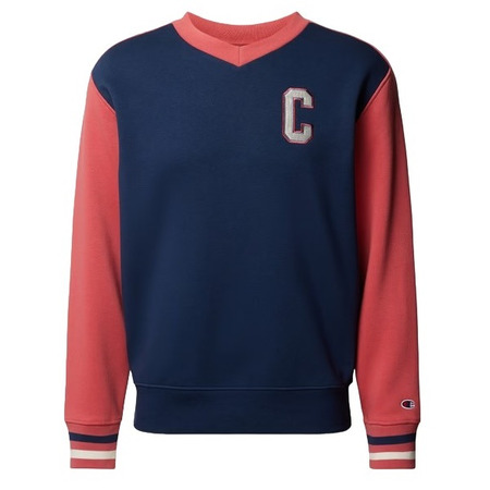 Champion Rochester Bookstore V-Neck Fleece Sweatshirt "Navy-Red"