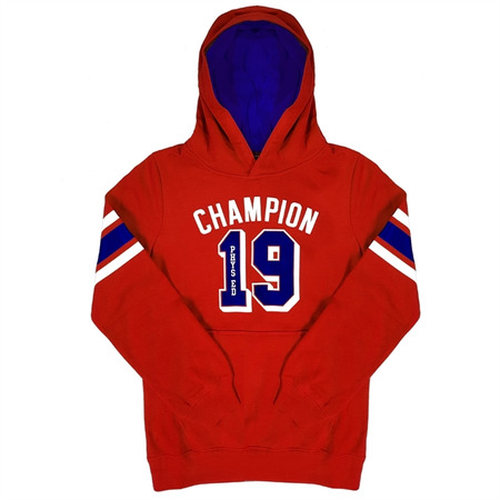 Champion Hooded Atlhetic Sweatshirt 1919 Logo Kids (rouge)