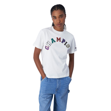 Champion Varsity Logo Cotton T-Shirt "White"