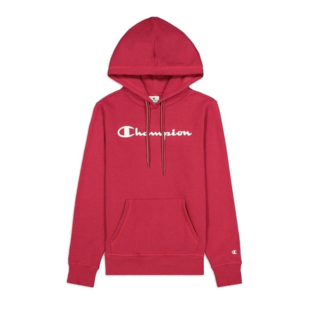 Champion Wn´s Legacy Script Logo Print Cotton Terry Hoodie "Burgundy Red"