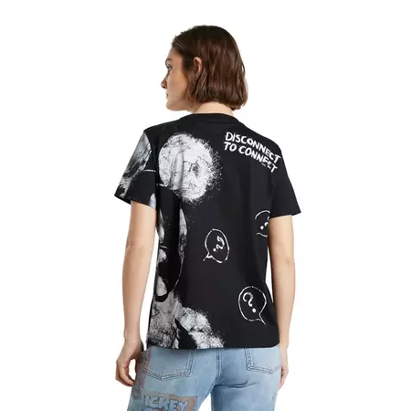 Desigual 100% Algodón Mickey Mouse T-Shirt