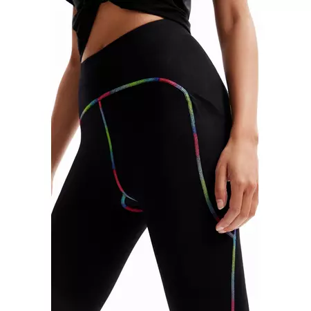 Desigual Contrasting Sport Leggings "Black"