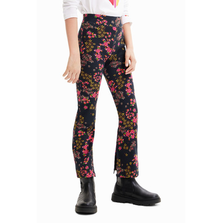 Desigual Girls Floral Flare Leggings "Black"