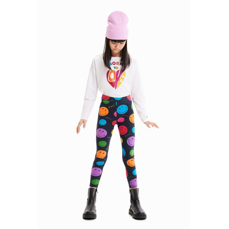 Desigual Girls Smiley Long Leggings "Black"