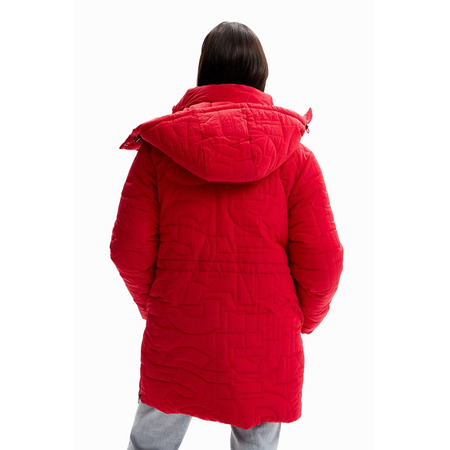 Desigual Padded Zips Coat "Carmine"