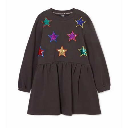 Desigual Star dress sweatshirt "Black"