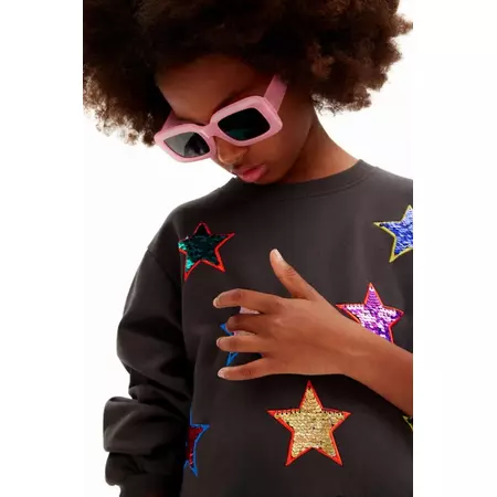 Desigual Star dress sweatshirt "Black"