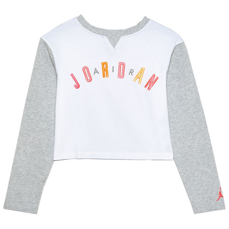 Jordan Girls Varsity Luxe Ringer Long Sleeve Cropped  Tee