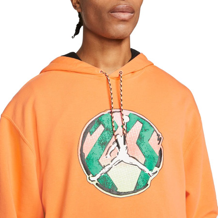 Jordan Sport DNA Men's Washed Pullover Hoodie "Atomic Orange"