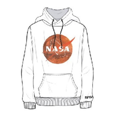 Nasa Mars Logo Planet Graphic Hoody "M11H-White"