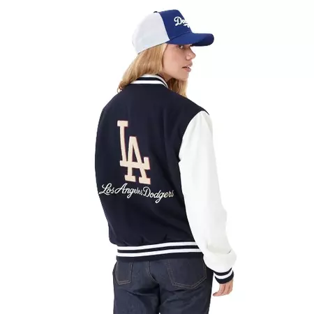 New Era MLB L.A Dodgers Large Logo Varsity Jacket "Navy "