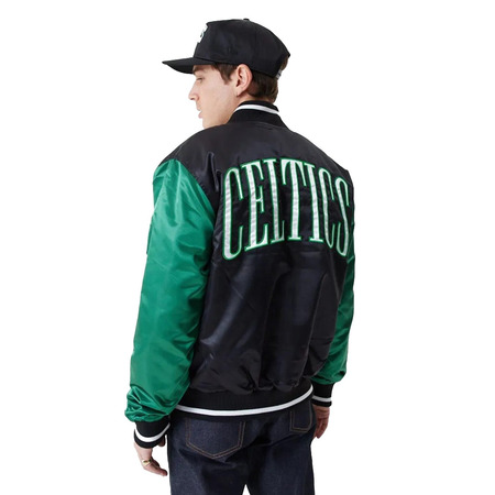 New Era NBA Boston Celtics Satin Bomber "Black-Kelly Green"