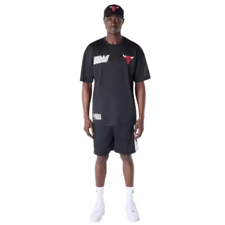 New Era NBA Chicago Bulls Graphic Mesh T-Shirt "Black"