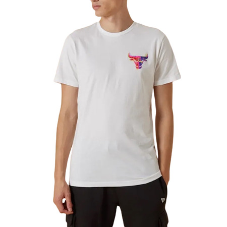 New Era NBA Chicago Bulls Neon Back Graphic Logo Tee "White"