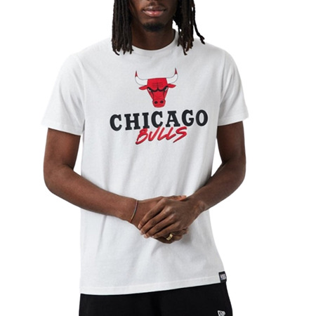 New Era NBA Chicago Bulls Script Logo Tee "White"