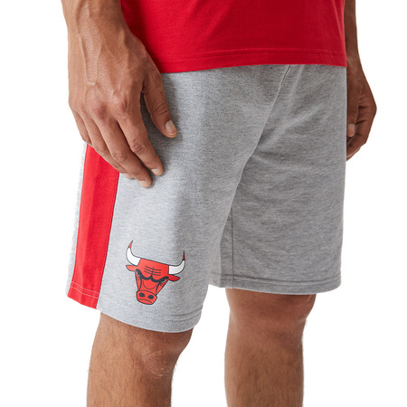 New Era NBA Chicago Bulls Side Panel Shorts "Grey-Red"