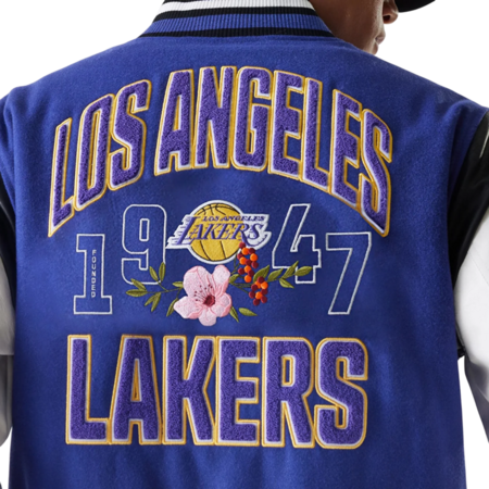 New Era NBA L.A Lakers Floral Varsity Jacket "Blue"