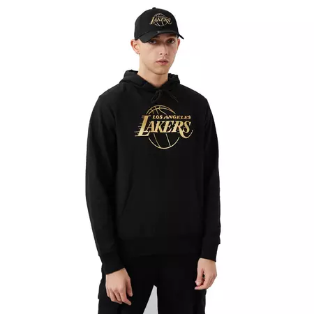 New Era NBA L.A Lakers Logo Foil Print "Black-Gold Metallic"