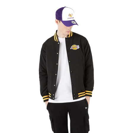 New Era NBA  L.A Lakers Patch Logo Bomber Jacket "Black"