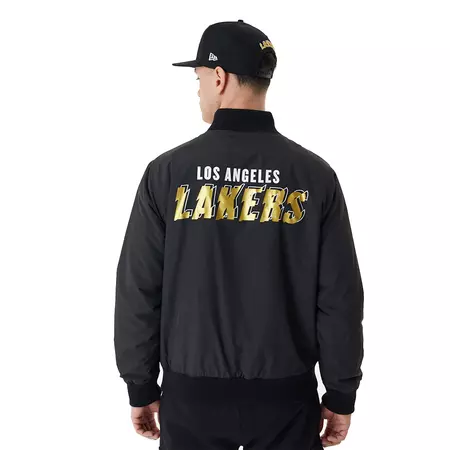 New Era NBA L.A Lakers Team Script Bomber Jacket