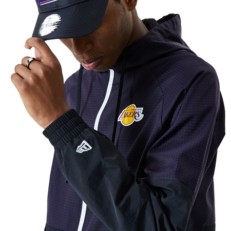 New Era NBA Los Angeles Lakers Check Ripstop Windbreaker