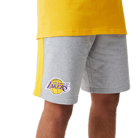 New Era NBA Los Angeles Lakers Side Panel Shorts "Grey-Yellow"