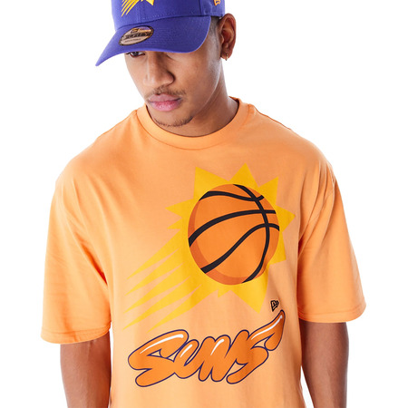 New Era NBA Phoenix Suns Wordmark Orange Oversized T-Shirt