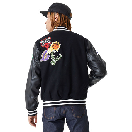 New Era NBA Team All Over Badge Varsity Jacket