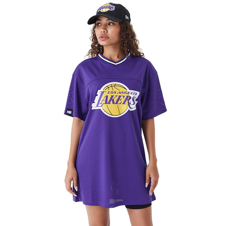 New Era NBA Team LA Lakers Womens Mesh Dress T-shirt