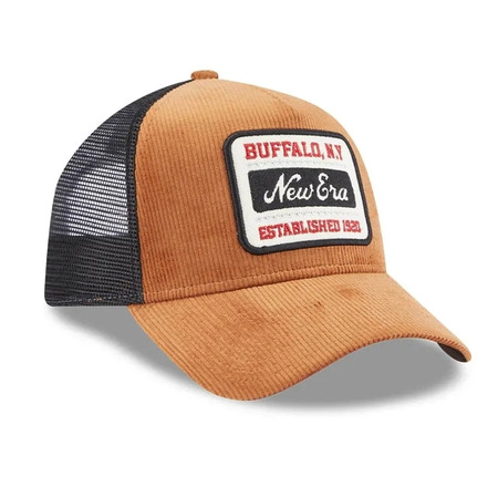 New Era Trucker Cap - USA Fabric Patch "Brown"