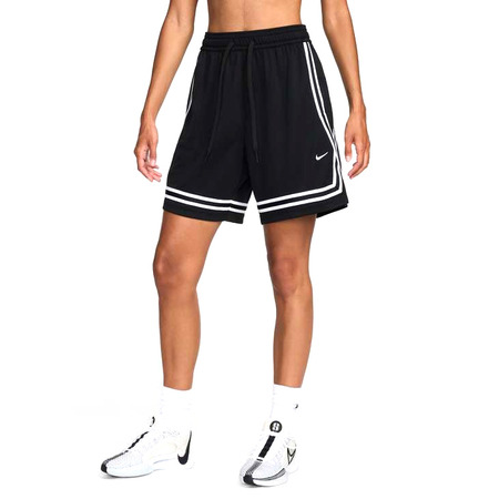 Nike Short Crossover Dri Fit 18 cm Mujer "Black/White"