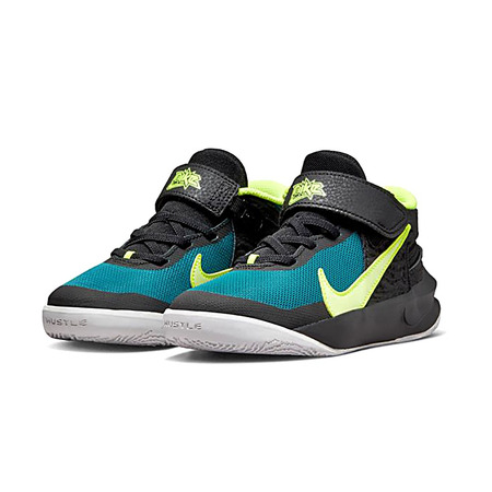 Nike Team Hustle D 10 FlyEase (PS) "Spruce Volt"