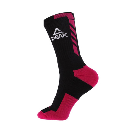 Peak Basketball Socks "Black-Rose"