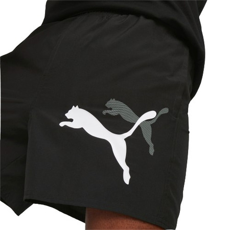 Puma ESS+ Logo Power Cat Woven Shorts 5" "Black"