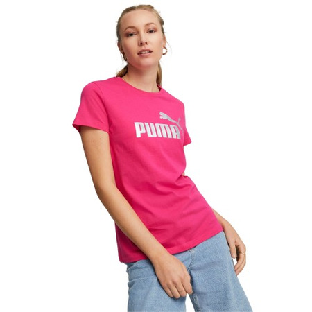 Puma ESS+ Metallic Logo Tee "Orchid Shadow"