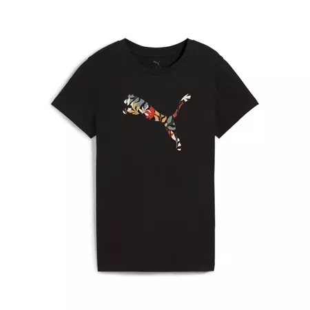 Puma GRAPHICS Floral Cat Logo Tee "Black"